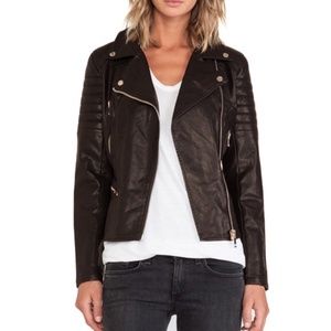 BLANK NYC Moto Jacket in Black Brown